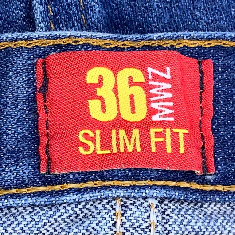 Actual 37x33 Wrangler Slim Fit Blue Denim Jeans 36MWZ Western Bootcut Cowboy Cut